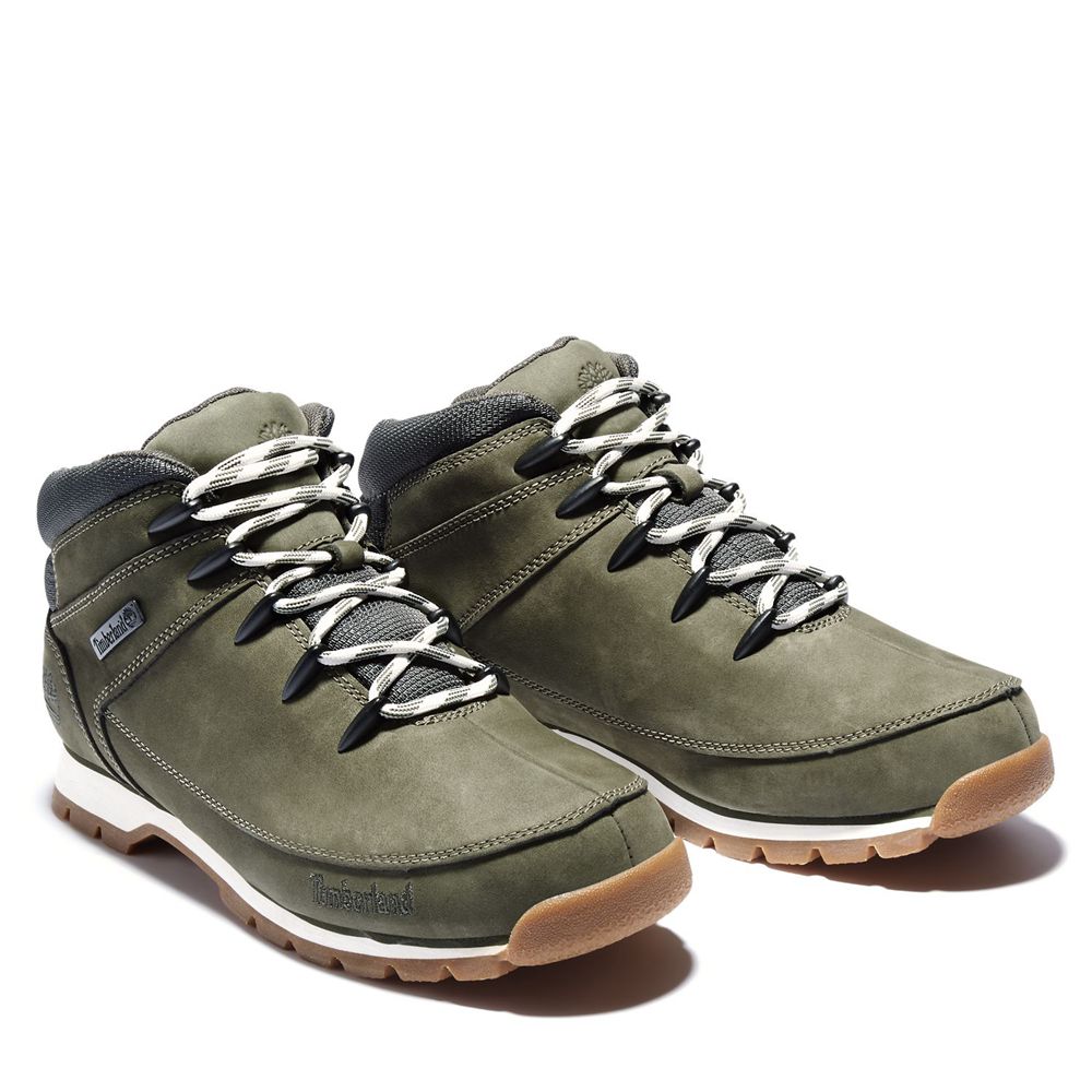 Bota Hiker Masculino - Timberland Euro Sprint Mid - EZKSY5638 - Verde Oliva